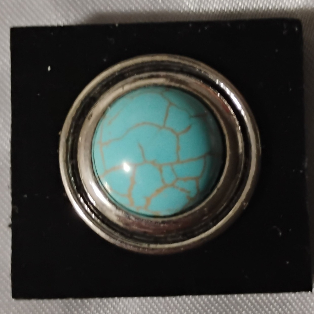 Paparazzi Blue and Silver Ring with Turquoise Stone